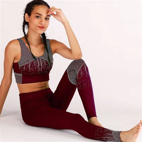 Women S Tracksuit Sports Suit Print Floral Yoga Bra Pant Patchwork Running Fitness Clothes