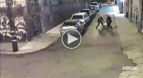 Warning Graphic Surveillance Camera Catches San Francisco Cops Brutally Beating Man With Batons