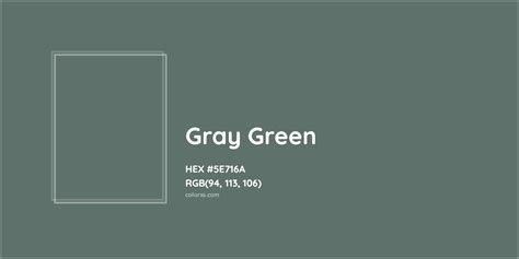 Gray Green Complementary Or Opposite Color Name And Code 5e716a
