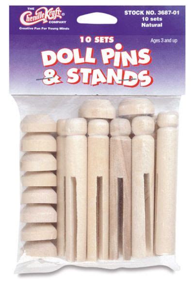 Creativity Street Doll Pins Doll Pins With Stands Pkg Of 20 Blick