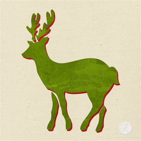 Santa Reindeer Holiday Craft Stencils Diy Christmas Decorations