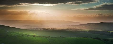 Beautiful English Countryside Landscape Over Rolling Hills Photograph