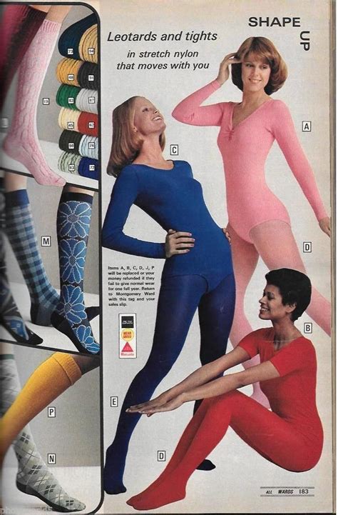 lot of leggy vintage leotard bodysuit and tights catalog ad clippings pam dawber 1732889769