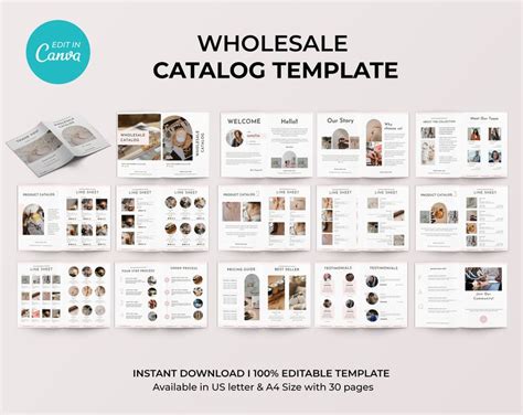 Editable Wholesale Line Sheet Template Wholesale Catalog Etsy