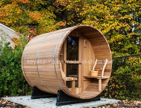 China A Grade Cedar Sauna Barrel Outdoor Sauna For Home