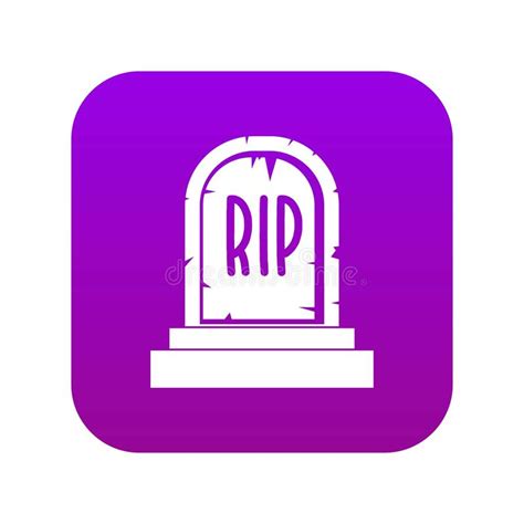Gravestone With Rip Text Icons Set Vector Color Stock Vector