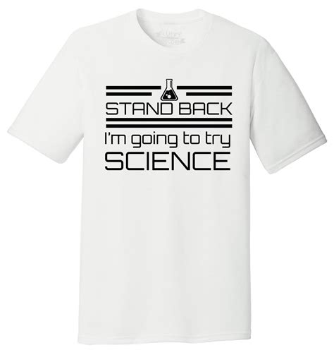 Mens Stand Back Im Going Try Science Funny Geek Shirt Tri Blend Tee
