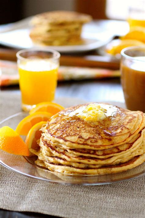 Whole Wheat Buttermilk Orange Pancakes With Orange Butter The Curvy
