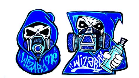 Graffiti Gasmask Character Stickers By Wizard1labels On