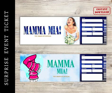 printable mamma mia broadway surprise ticket mamma mia australia ubicaciondepersonas cdmx gob mx