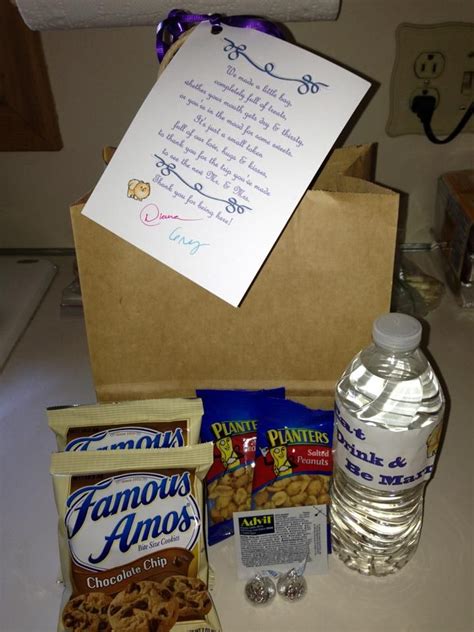 Contact the hotel concierge to ask how they are delivered: These were the simple treat bags I put together for the ...