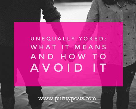 How To Avoid Being Unequally Yoked