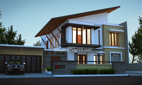 Desain ruang keluarga atas rumah modern 2.5 lantai bapak pieter di makassar, sulawesi selatan. Desain Rumah Modern Tropis 2 Lantai - Desain Rumah Jakarta