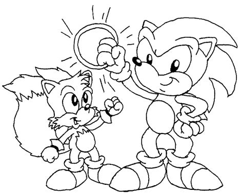 The coloring sheet features sonic tails knuckles the echidna cream the rabbit amy rose silver the hedgehog and big the cat. Sonic Tails Coloring Pages at GetDrawings | Free download