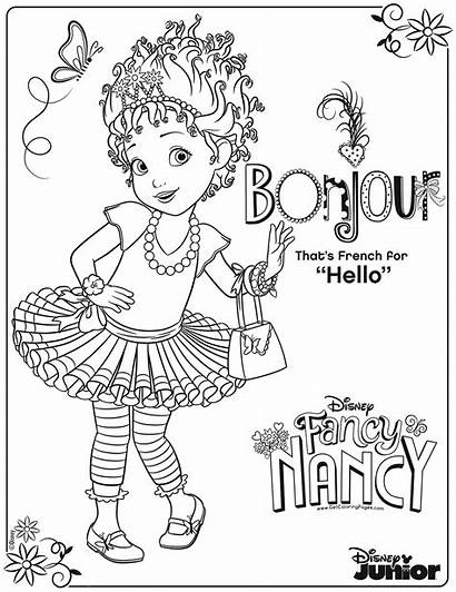 Nancy Fancy Coloring Bonjour Pages