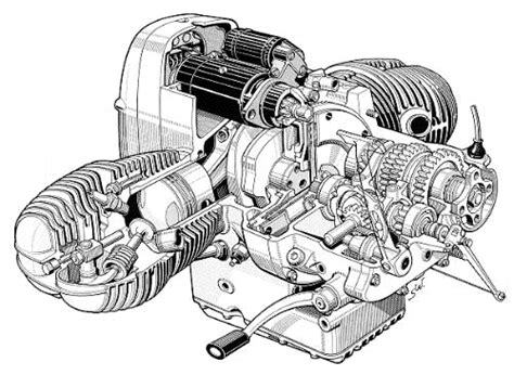 Bmw Motorcycle Engine Illustrations