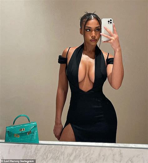Lori Harvey Puts On A Very Busty Display In A Plunging Black Halter