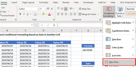 Excel Conditional Formatting Formula Based On Another Cell Date My