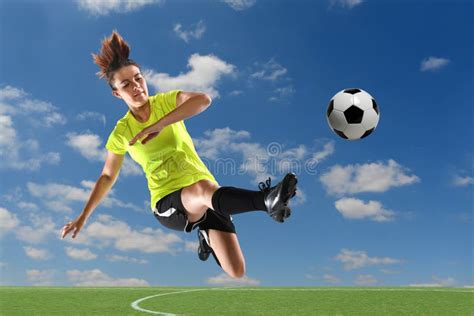 Soccer Player Kicking Ball Stock Photo Image Of Sport 95586048
