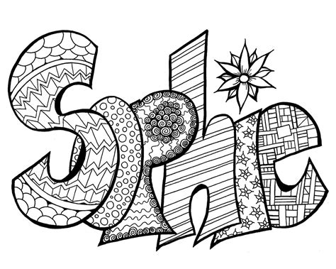 Search through 52593 colorings, dot to dots, tutorials and silhouettes. SOPHIE - Free Printable Name Coloring Page | Name coloring ...
