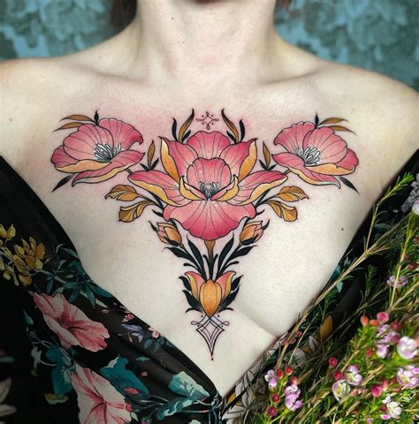 Floral Chest Tattoo Best Tattoo Ideas For Men And Women