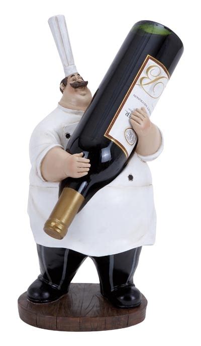 Hefty Chef Wine Bottle Holder Globe Imports