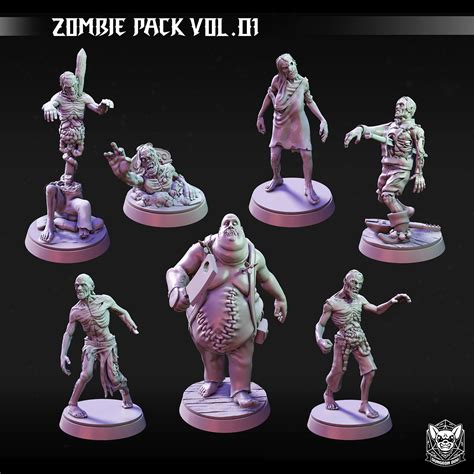 3d File Zombie Pack Vol01・3d Printing Idea To Download・cults