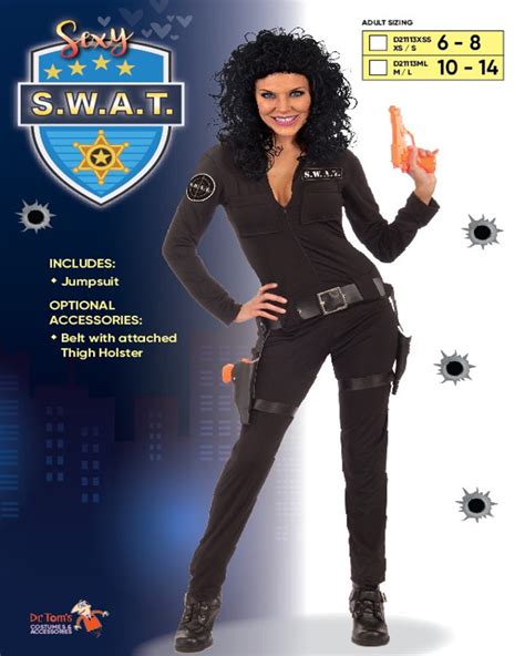 Sexy Swat Police Womens Costume Blossom Costumes