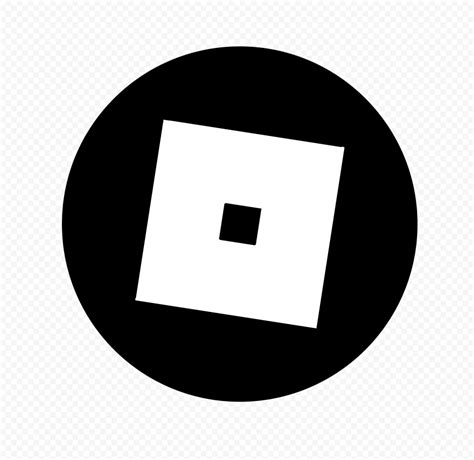 Hd Roblox Circular Black And White Symbol Sign Icon Logo Png Squared