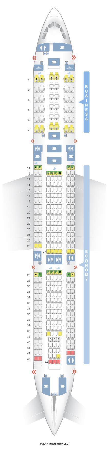 Seatguru Seat Map Malaysia Airlines Airbus A330 300 333 V2