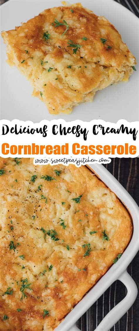 Cheesy Creamy Cornbread Casserole Sweet Pea S Kitchen