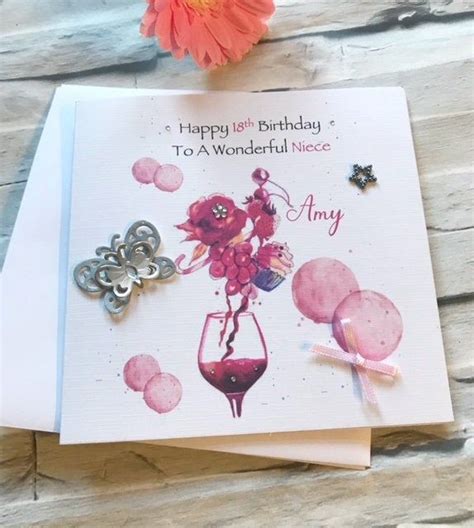 Handmade Personalised Birthday Card Daughter Granddaughter Sister Feste