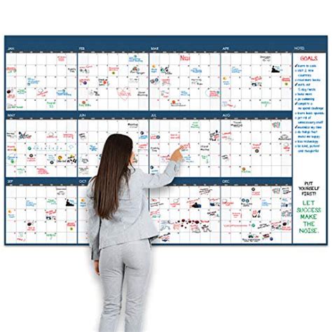 Large Dry Erase Wall Calendar 48 X 74 Undated Blank 2021 Reusable