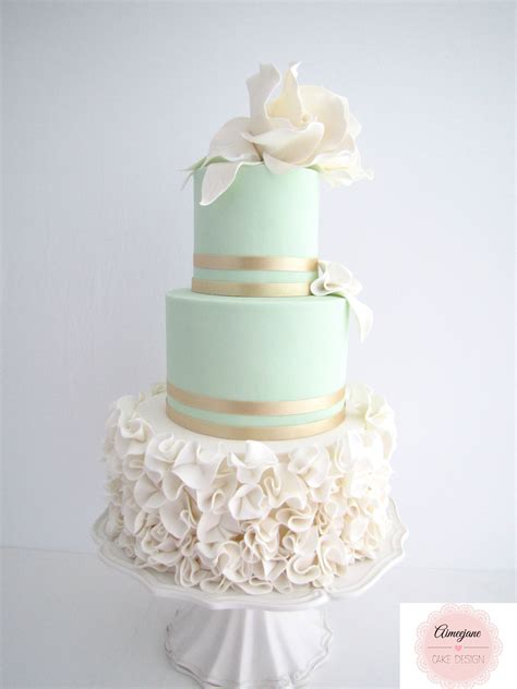 Mint wedding ideas today to kick start your creativity. Mint Elegance Wedding Cake - I loved creating this Wedding ...