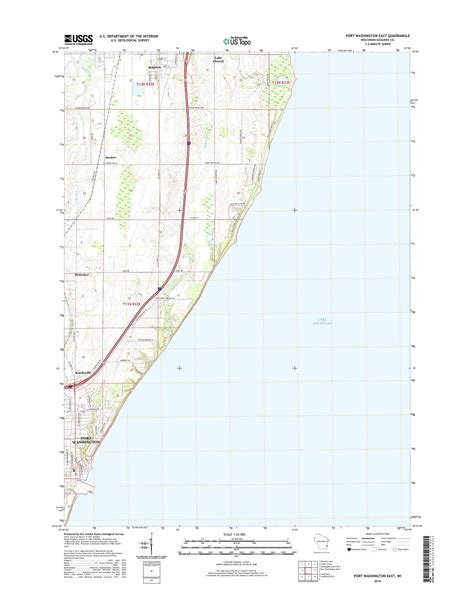 Mytopo Port Washington East Wisconsin Usgs Quad Topo Map