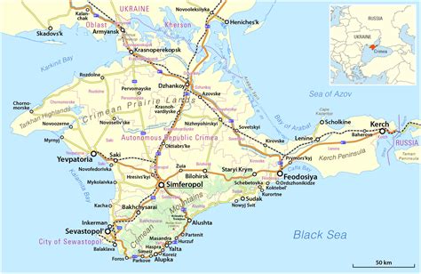 It is known as the crimean peninsula which is connected to ukraine by two narrow necks of land, making it more like an island with a couple of natural land bridges than simply a bit of land jutting out into the sea. 1954 transfer of Crimea - Wikipedia