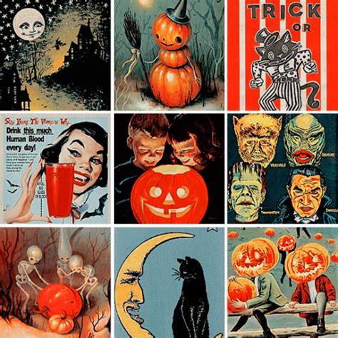 Happy Hallowishes Halloween Mood Board Retro Halloween