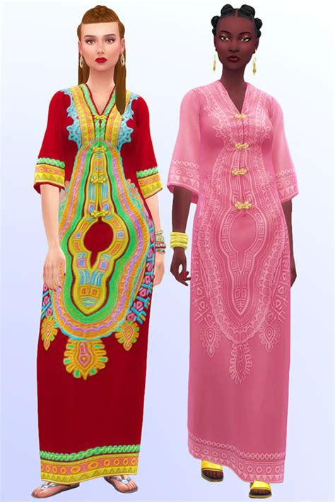 Sagittarian Dream Long Boho Dress At Joliebean Sims 4 Updates