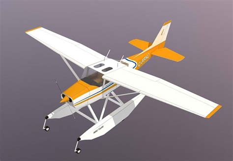 Cessna 172 Skyhawk Floatplane Papercraft Papercraft Paradise