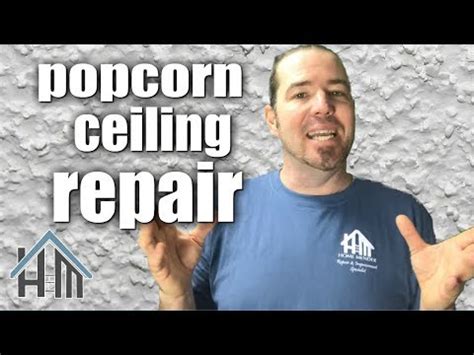 It's also hard to maintain when it comes to patching and repairing cracks. How to repair popcorn ceiling. Easy! Home Mender. - YouTube