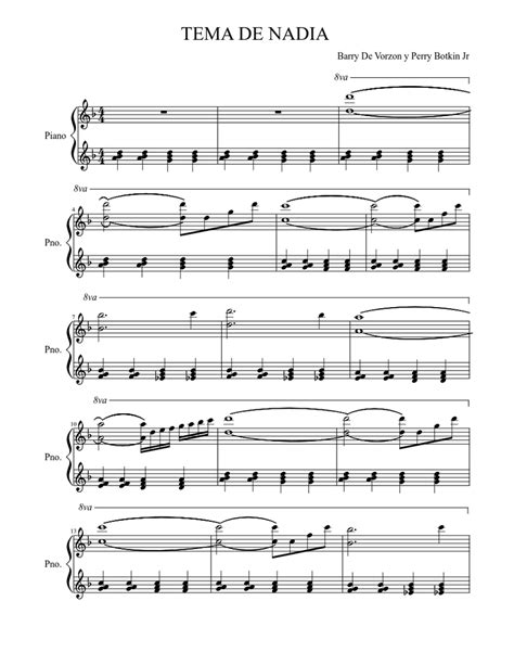 Tema De Nadia Sheet Music Download Free In Pdf Or Midi