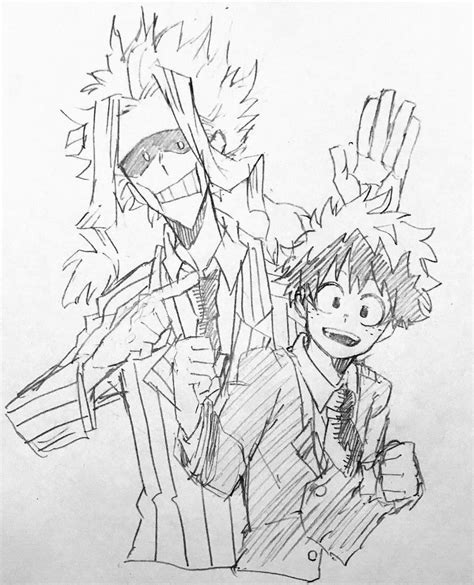 Thank you, for completing the how to draw a fat anime character. All Might & Midoriya Izuku | Hero, Sketches, Anime