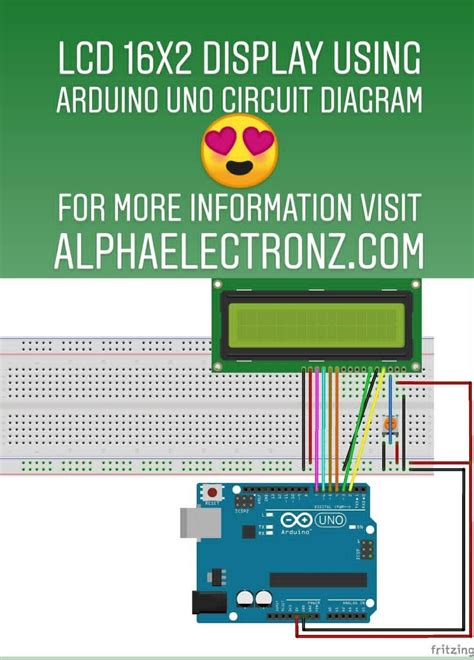 Lcd 16x2 Display Interfacing With Arduino Uno Circuit Diagram For More