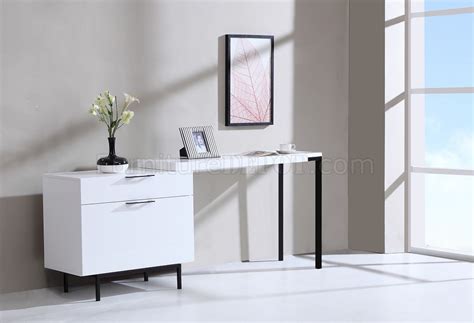 Bmodern computer desk, high gloss, gold by best master furniture (13) sale. Wanda Modern Office Desk in White High Gloss by J&M