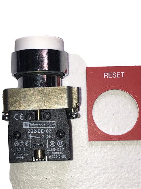 Reset Button Switch Zb2 Be101c And Be102 22mm Latching 2 Position