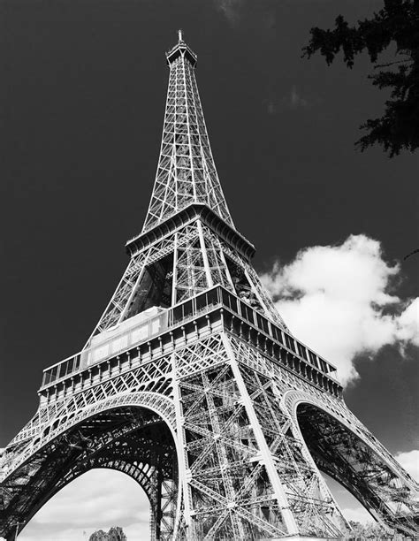 Eiffel Tower In Black And White Photograph By Roger Harrison