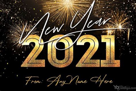 Now you can write these quotes on business wishing emails, cards and on letters or even share these images directly to your clients or business partners and associates. New Year's Eve 2021 Card With My Name Edit Free Download