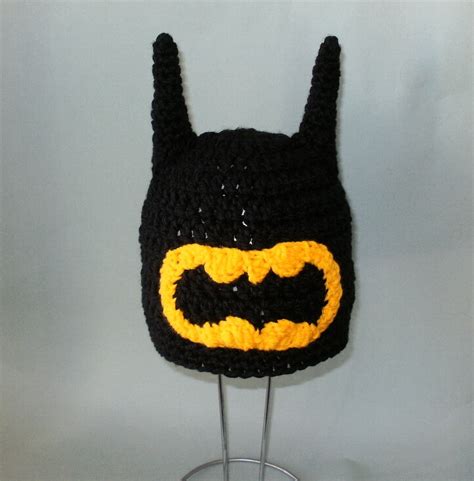 Crochet Pattern Pdf Batman Hat Beanie And Earflap All Sizes Etsy