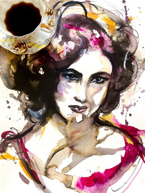 Coffee Portraits Painting With Coffee On Behance Portrait Painting