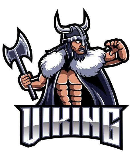 Viking Mascot Gaming Logo Design Holding Axe By Visink Thehungryjpeg